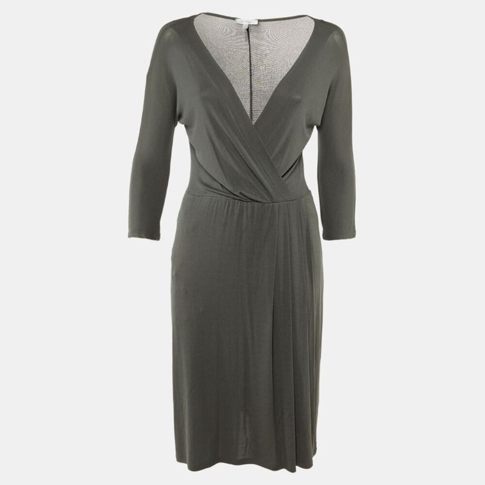 Max Mara Grey Jersey Midi Dress M